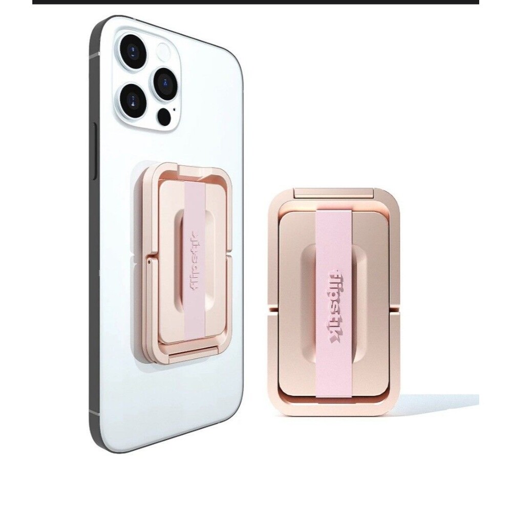 Flipstik Set of 2 Pro Foldable Adhesive Phone Mounts - Rose Gold